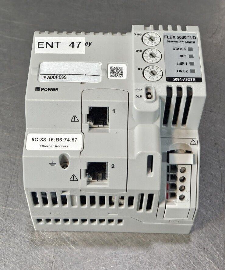 Allen Bradley 5094-AENTR Ser A Flex 5000 Ethernet Adapter                loc4C22