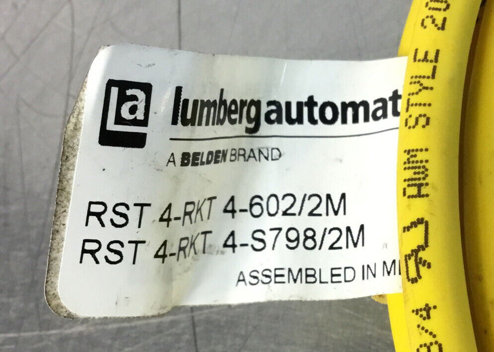 LUMBERG RST 4-RKT 4-602/2M CORDSET 2M, RST 4-RKT 4-S798/2M                  5A-3