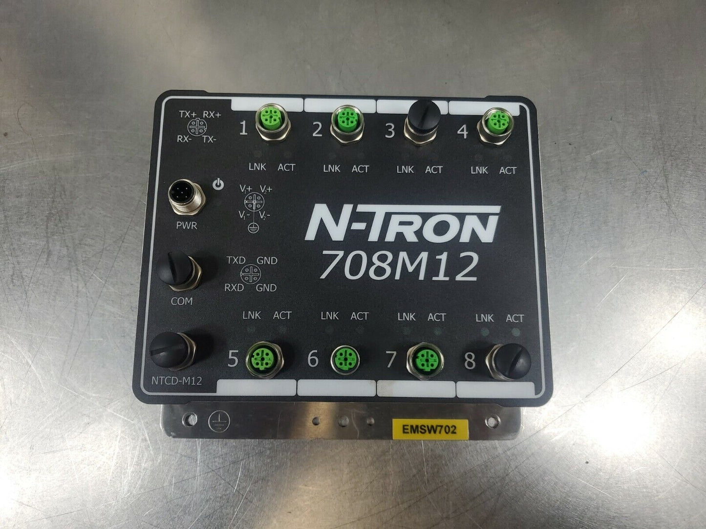 N-TRON 708M12 Connector Module, 8-Port                                  5E-37