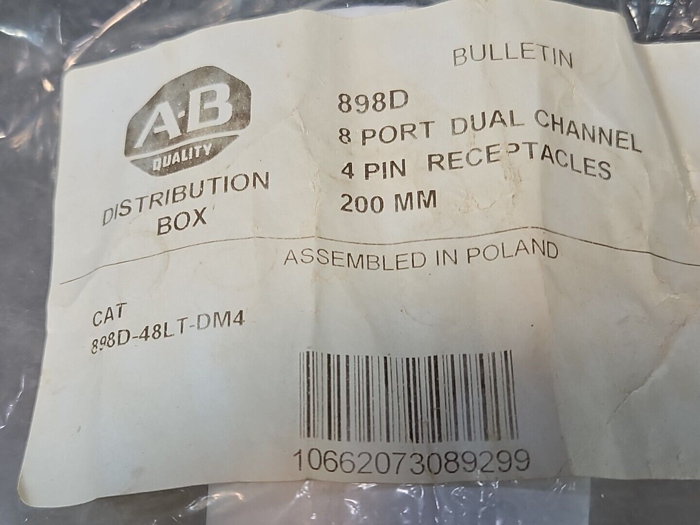 Allen-Bradley 898D-48LT-DM4 Safety Wired Distribution Block              loc3E29