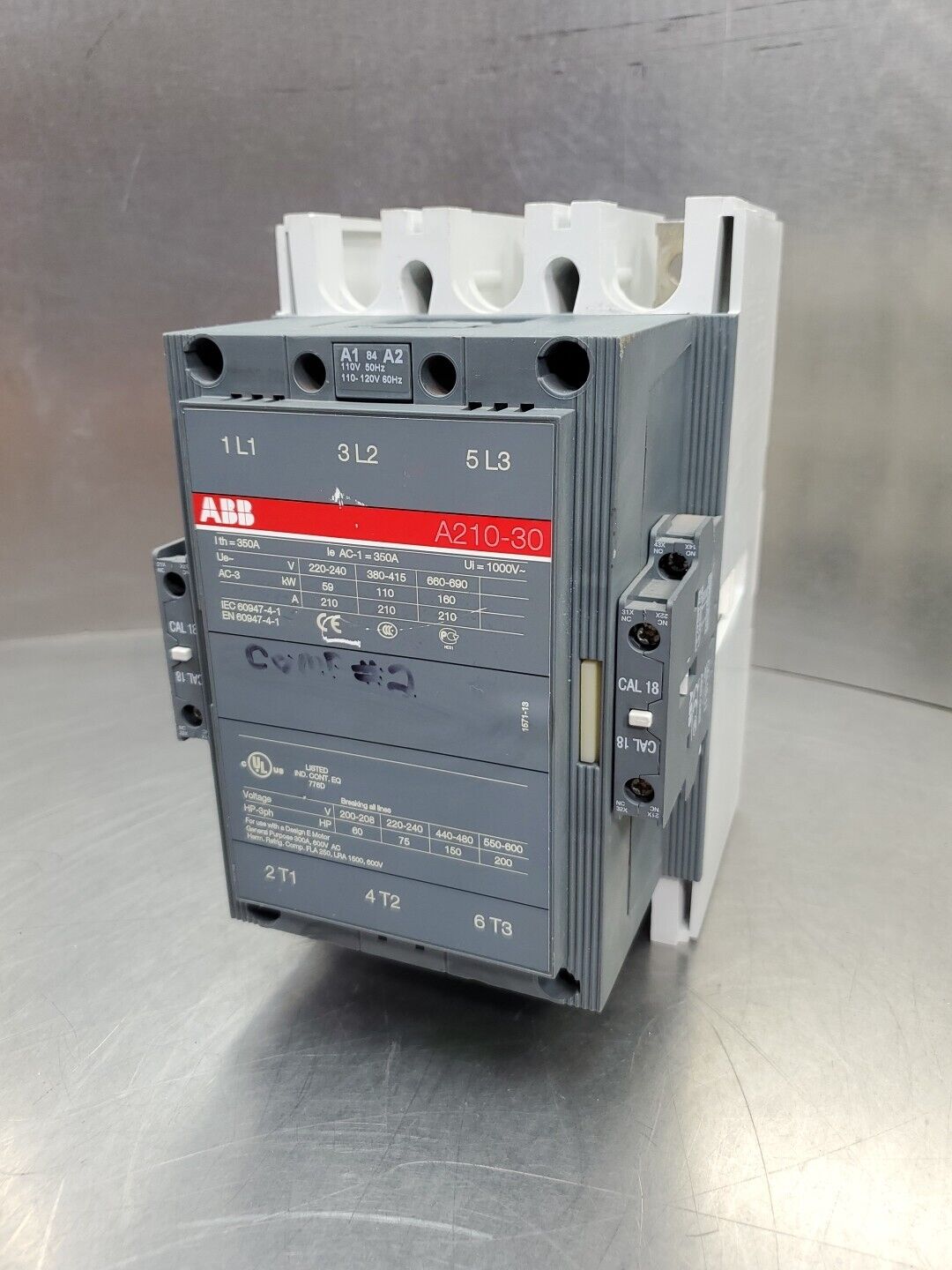 ABB A210-30 Contactor, 350A 1000V 60-200HP.                                1C-25
