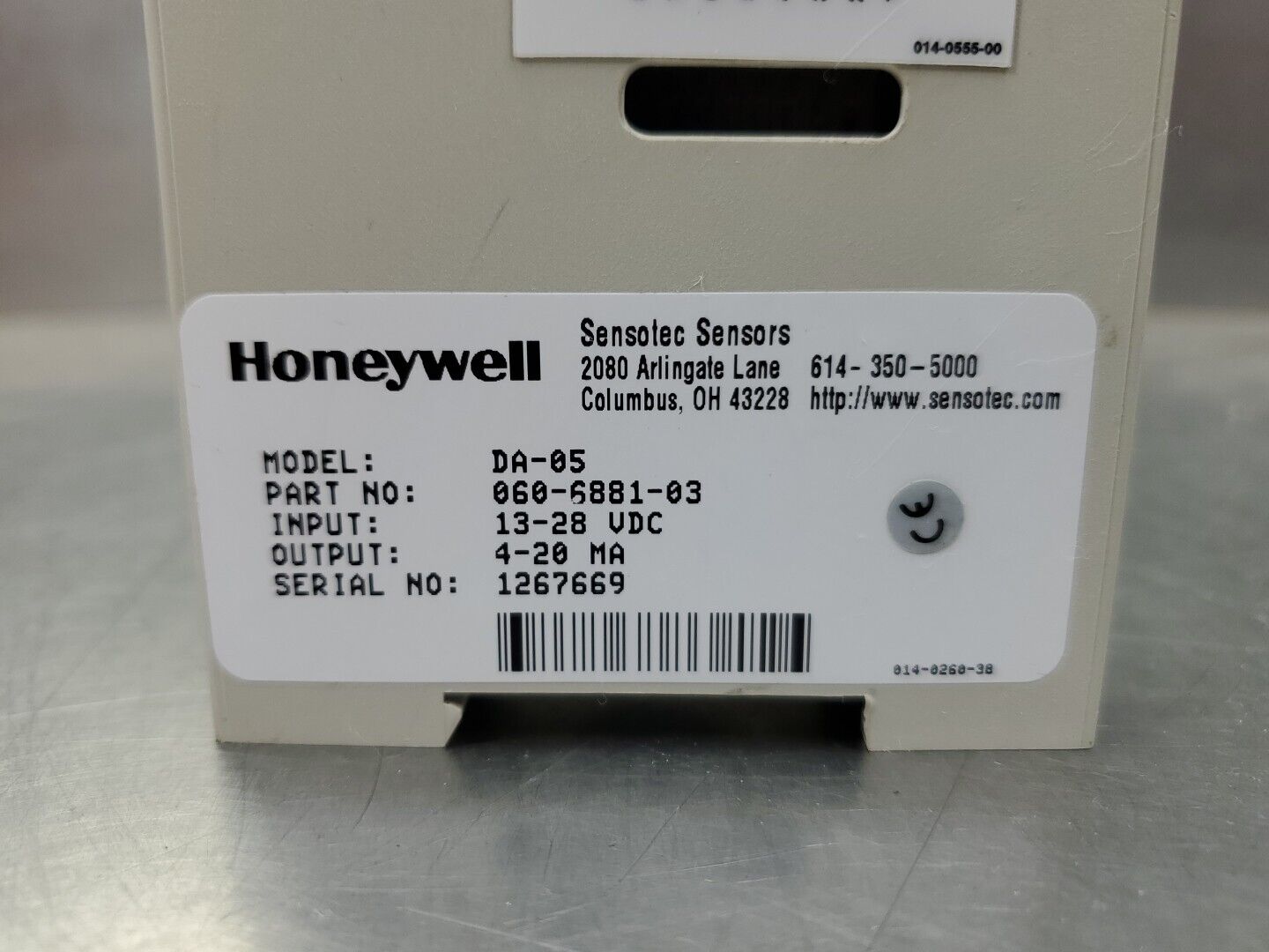 Honeywell DA-05 (060-6881-03) Sensotec Sensor Module, 13-28VDC 4-20MA.     3D-29