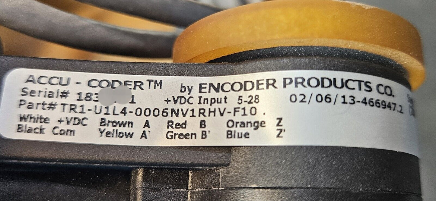 ACCU-CODER TR1-U1L4-0006NV1RHV-F10 Encoder                                Loc5B3