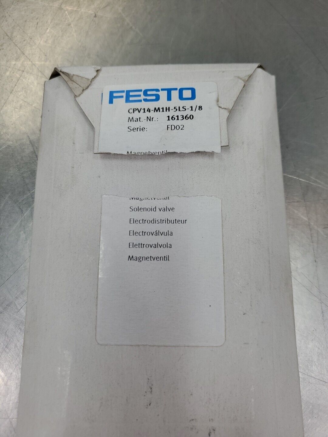 FESTO CPV14-M1H-5LS-1/8 Solenoid Valve, (161360)                            6B-3