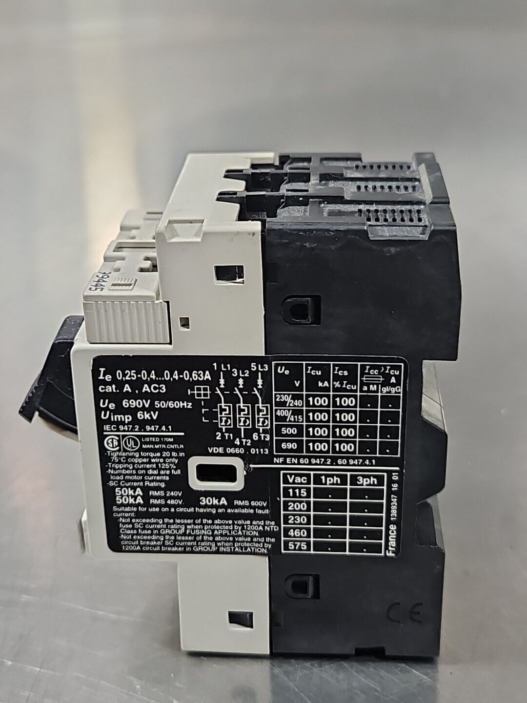 Telemecanique GV2-M04 Motor Circuit Breaker                           loc4E20