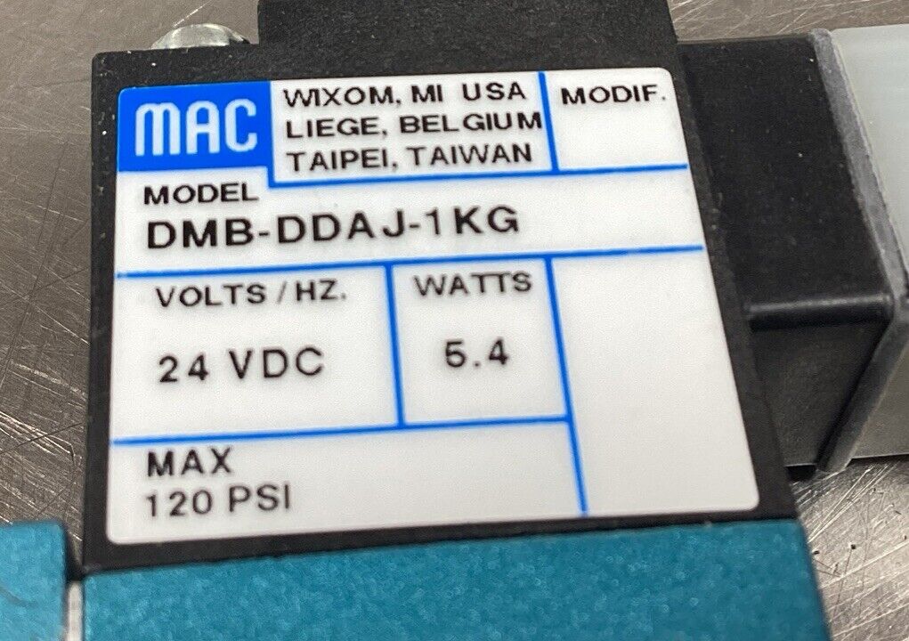 MAC VALVES INC  411A-B0A-DM-DDAJ-1KG  Solenoid Valve      6B-3