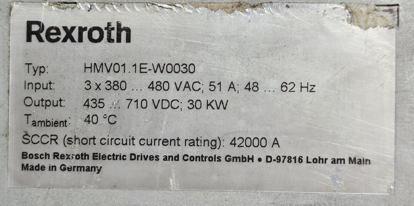 Rexroth HMV01.1E-W0030 Servo Drive [Refurb]                             loc1E-32