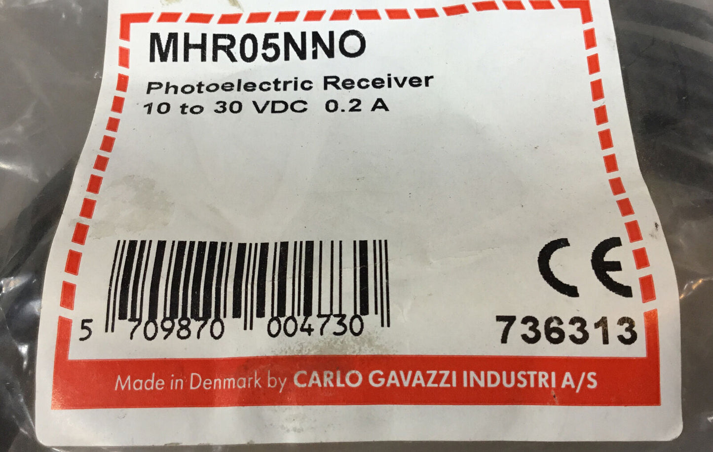 CARLO GAVAZZI MHR05NNO  Photoelectric Receiver, 10-30VDC 0.2A             5E-2/1