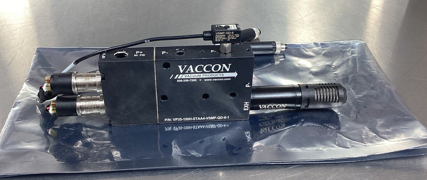 Vaccon  VP35-150H-STAA4-VSMP-QD-6-1  Vacuum Pump, Up to 28inHg, 80psi      6B-12