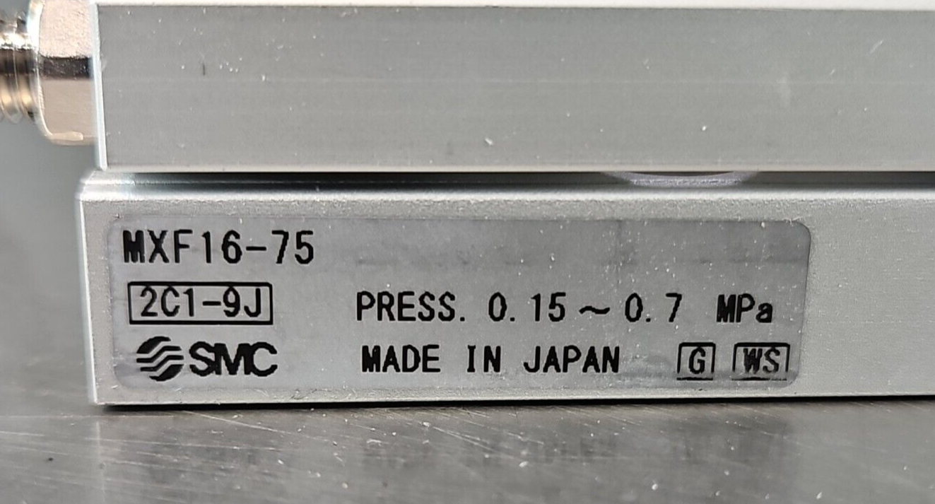 SMC MXF16-75 pneumatic slide                                              loc5E8