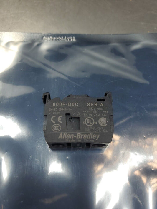 Allen Bradley 800F-D0C Ser A Contact Block, 250V.                          4E-35