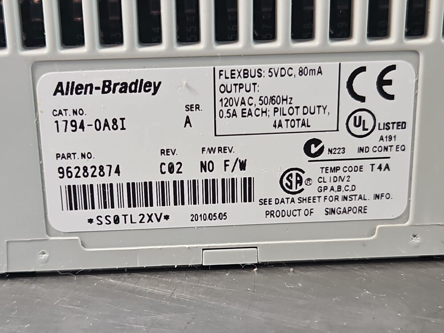 Allen Bradley 1794-0A8I Ser A Flex I/o Output Module      loc3E36