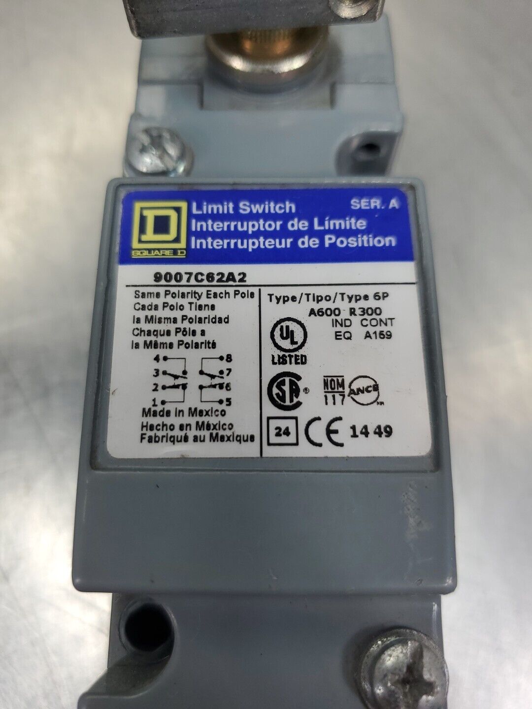 Square D 9007C62A2 Ser A Heavy Duty Limit Switch, Rotary.                  4D-03