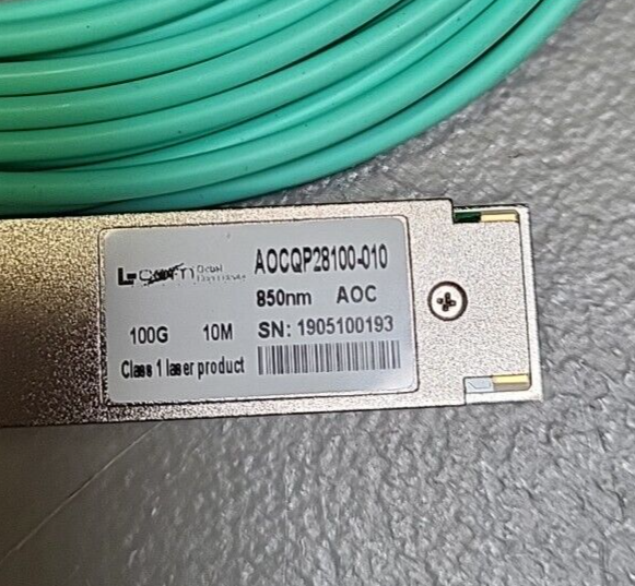 Active Optical Cable QSFP28 100Gbps, 10M, MSA Compat/AOCQP28100-010  (BIN461)