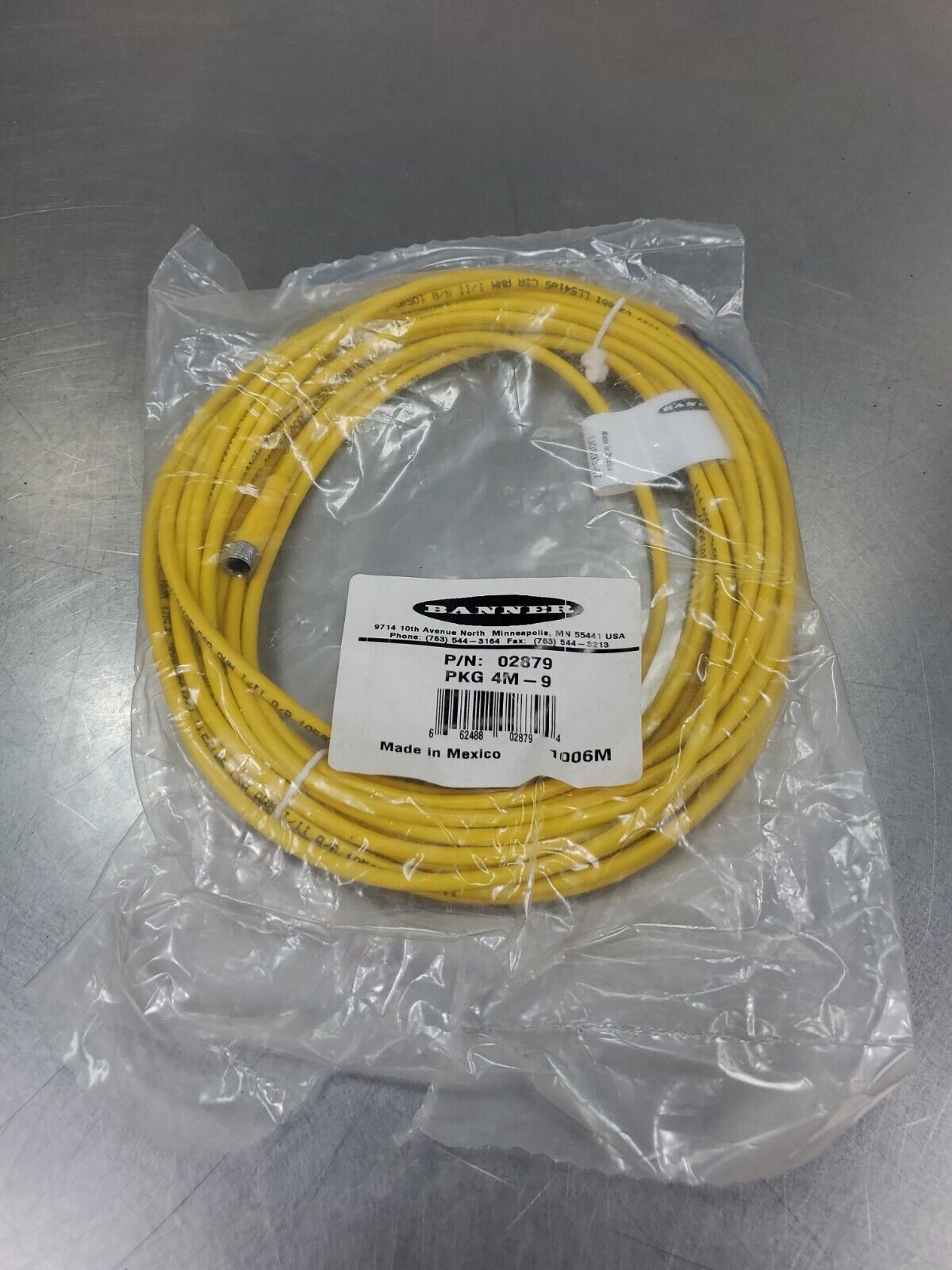 BANNER PKG 4M-9 (02879) CONNECTOR QUICK DISCONNECT CABLE FEMALE.         5A-12/4