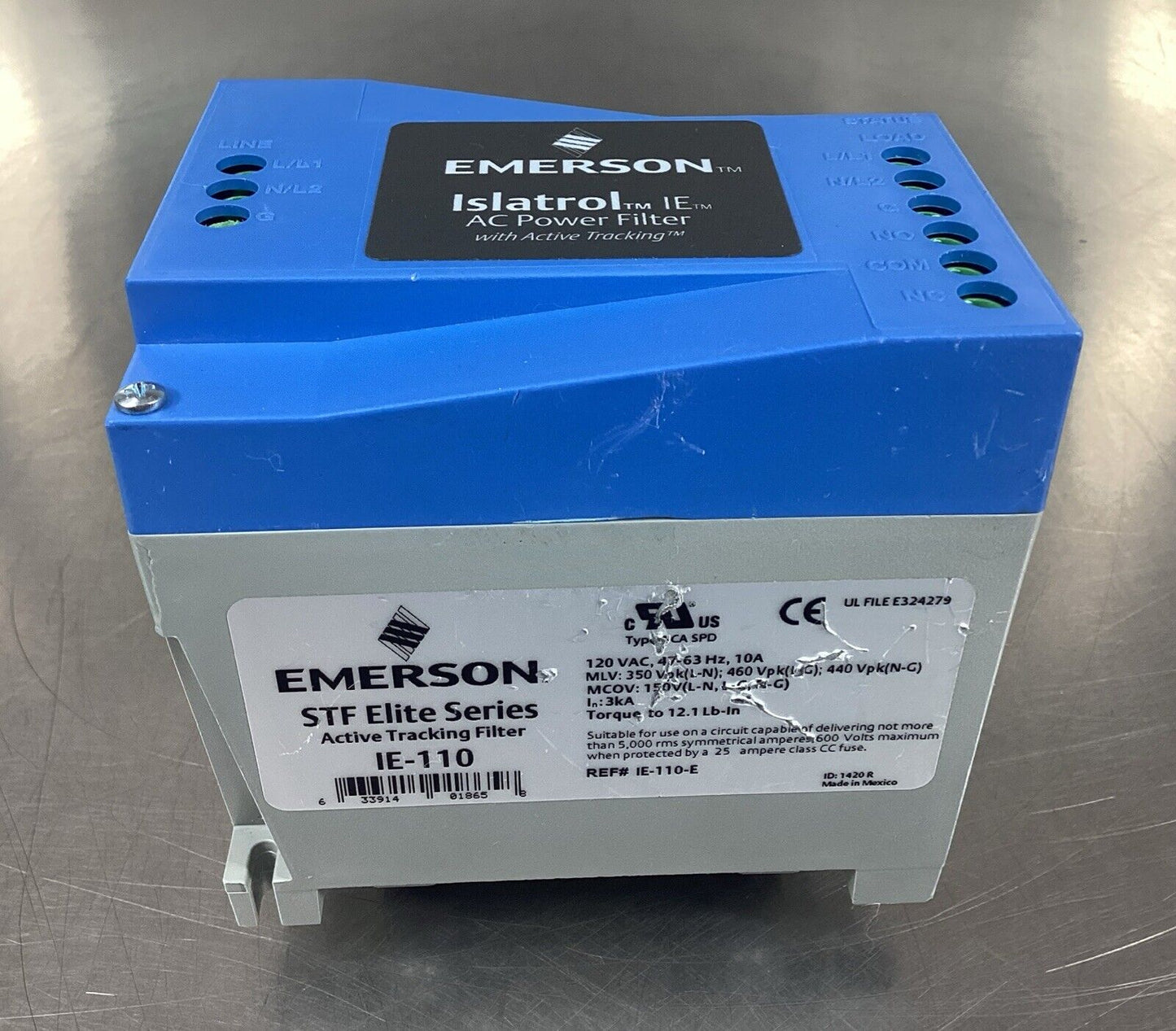 EMERSON IE-110 AC POWER FILTER W/ ACTIVE TRACKING      5C-23