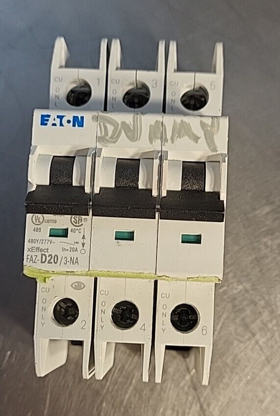 Eaton FAZ-D20/3-NA 20A 3-Pole   Circuit Breaker   .(  BIN 3.5.1)