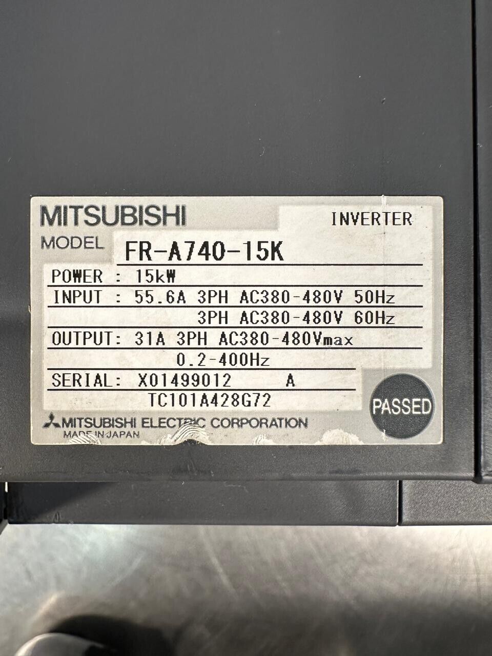 Mitsubishi A700 FR-A740-15K Inverter  15KW 380V           (1D-02)