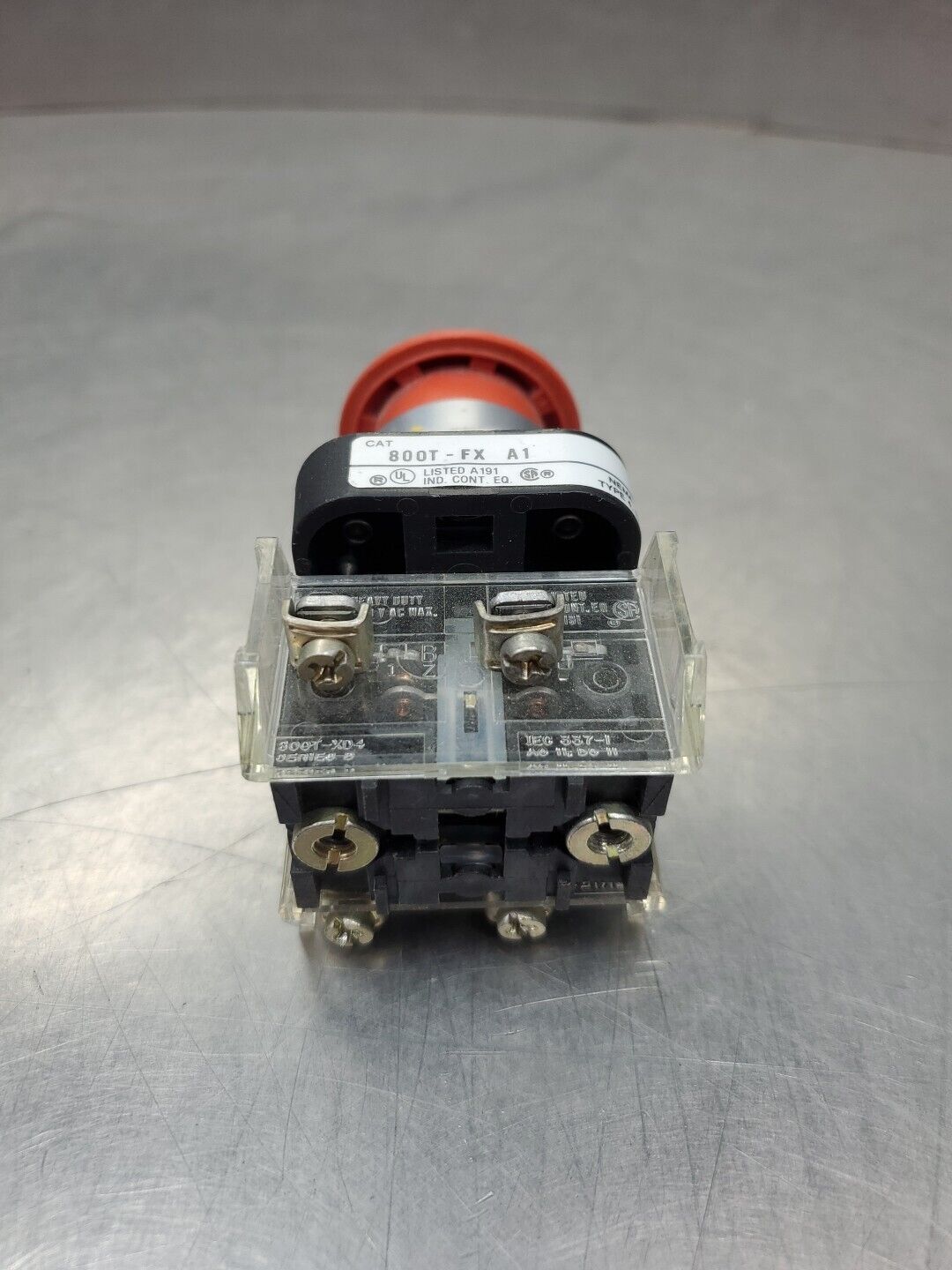 Allen Bradley 800T-FX A1 Ser T Red Push-Pull Emergency Stop Button.         4D-8