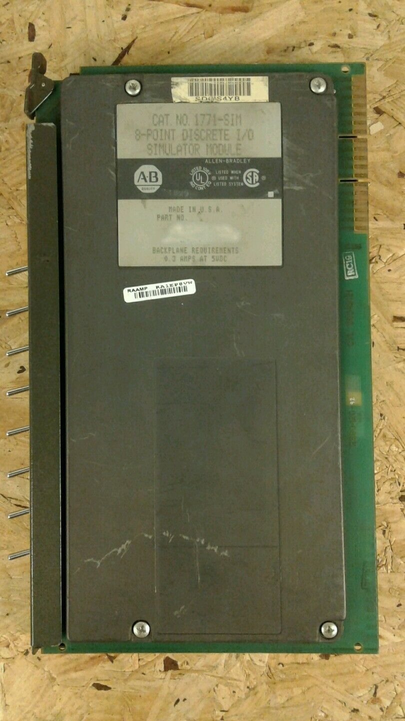 ALLEN-BRADLEY 1771-SIM 8-POINT DISCRETE I/O SIMULATOR MODULE.                AUC