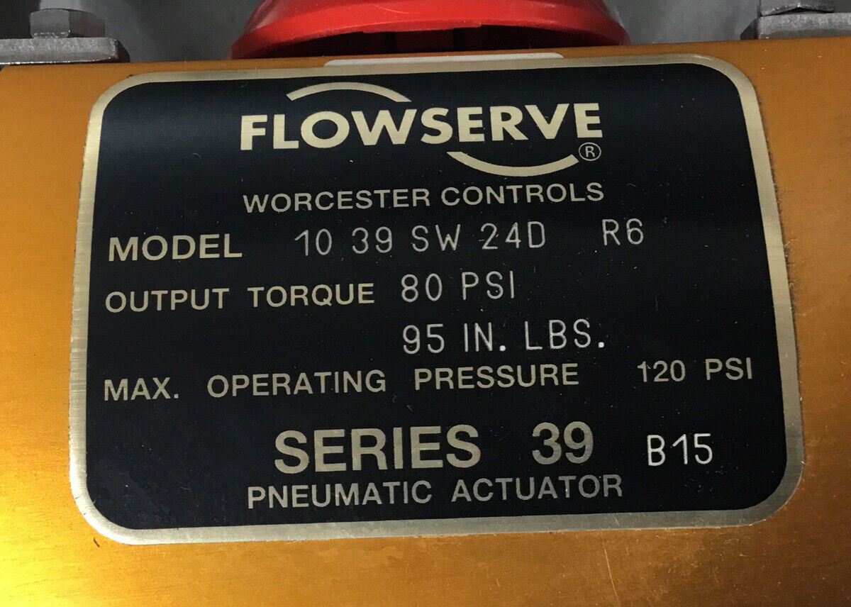 Flowserve Worcester Controls 10 39 SW 24D R6 Pneumatic Actuator Series 39.  6E-9