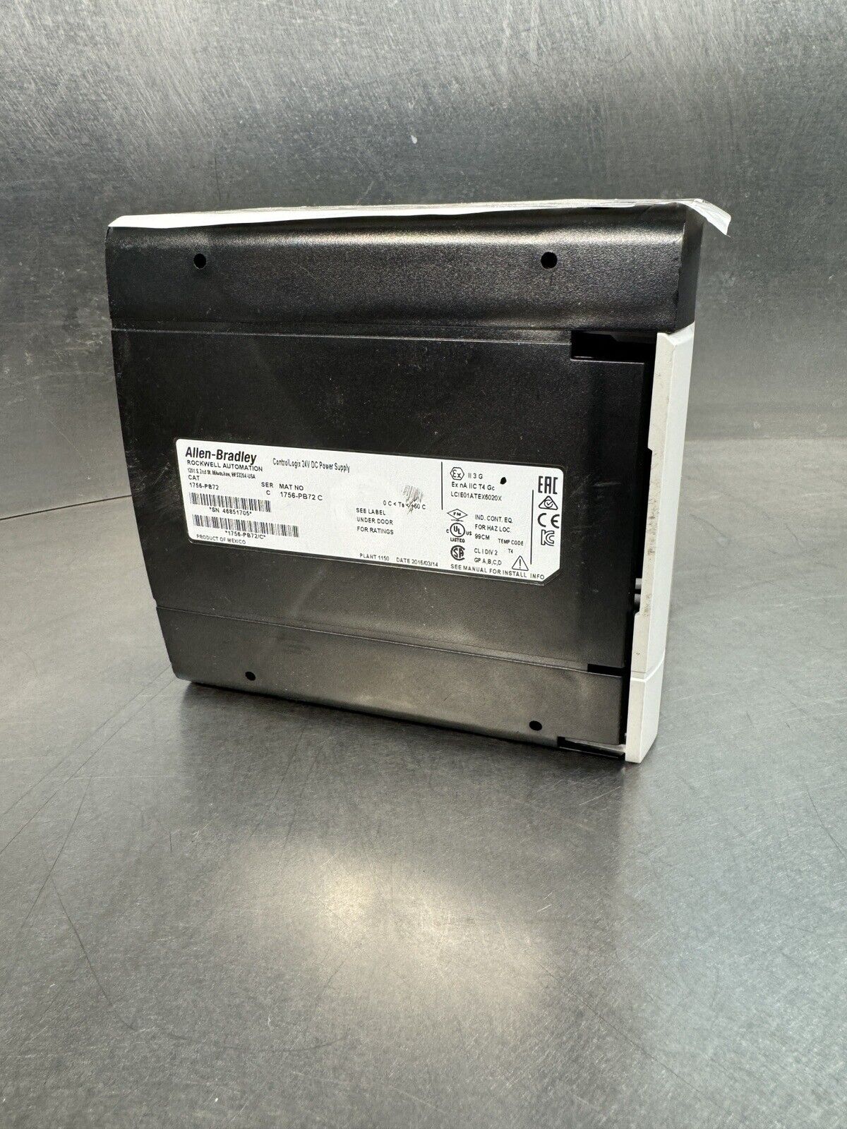 New AB 1756-PB72 SER C ControlLogix 24V DC Power Supply 1756PB72 (Bin2.5.2)