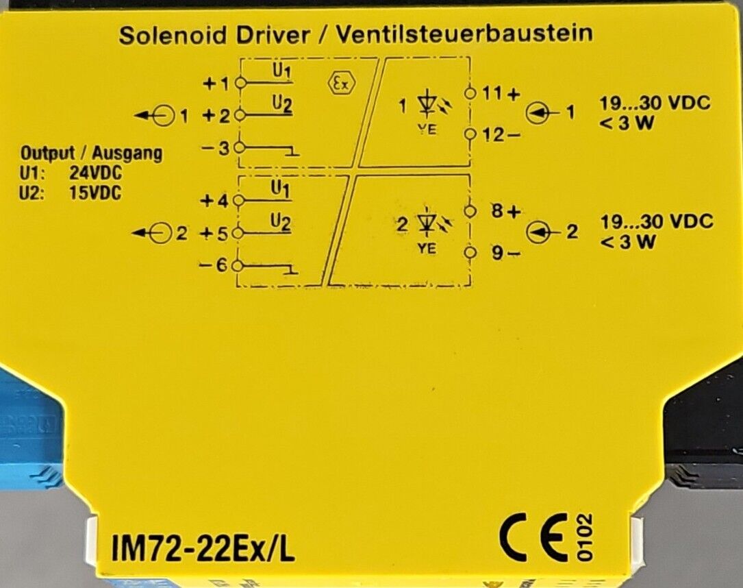 TURCK IM72-22EX/L Solenoid Driver Module                                Loc3A-30