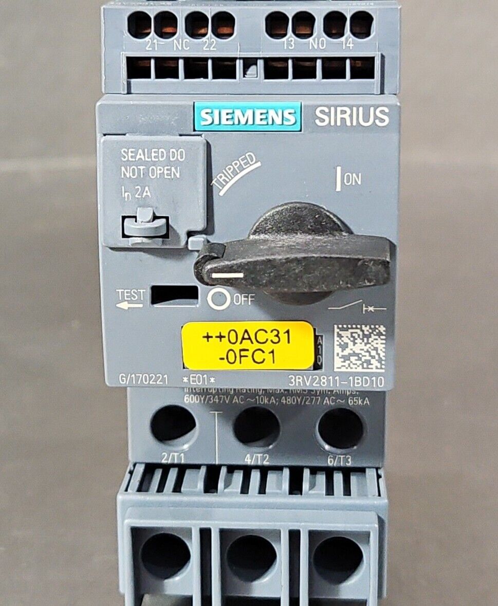 Siemens 3RV2811-1BD10 Circuit Breaker.                                  4E-21