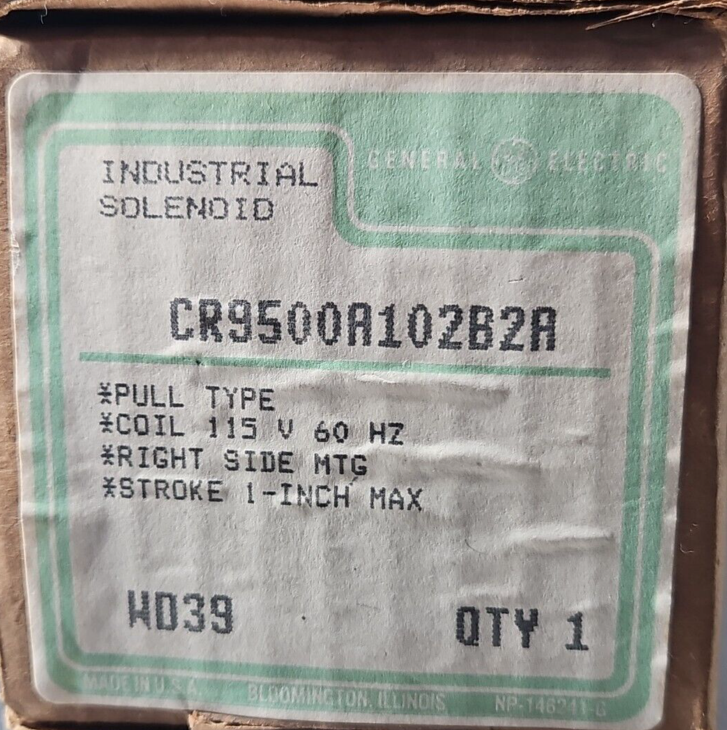 GE CR9500A102B2A Solenoid Coil 115V 60hz.    Loc4E30