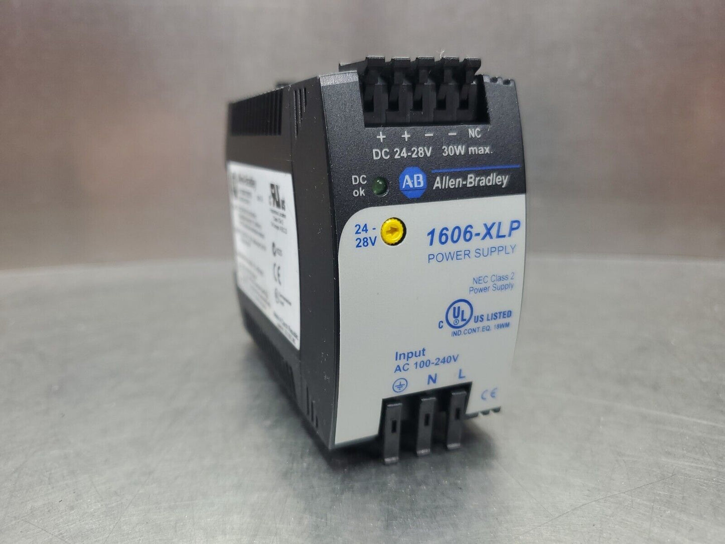 Allen Bradley 1606-XLP30E Ser. A Power Supply 24-28VDC, 1.3A.               4D-1