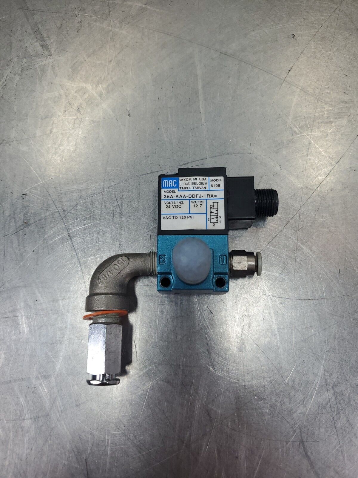 MAC 35A-AAA-DDFJ-1RA 3-Port Electronic Control Solenoid Valve.             6E-11