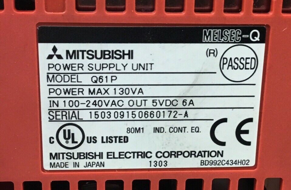 Mitsubishi - MELSEC-Q - Q61P Power Supply Unit 4C – Palmetto Automation Inc.