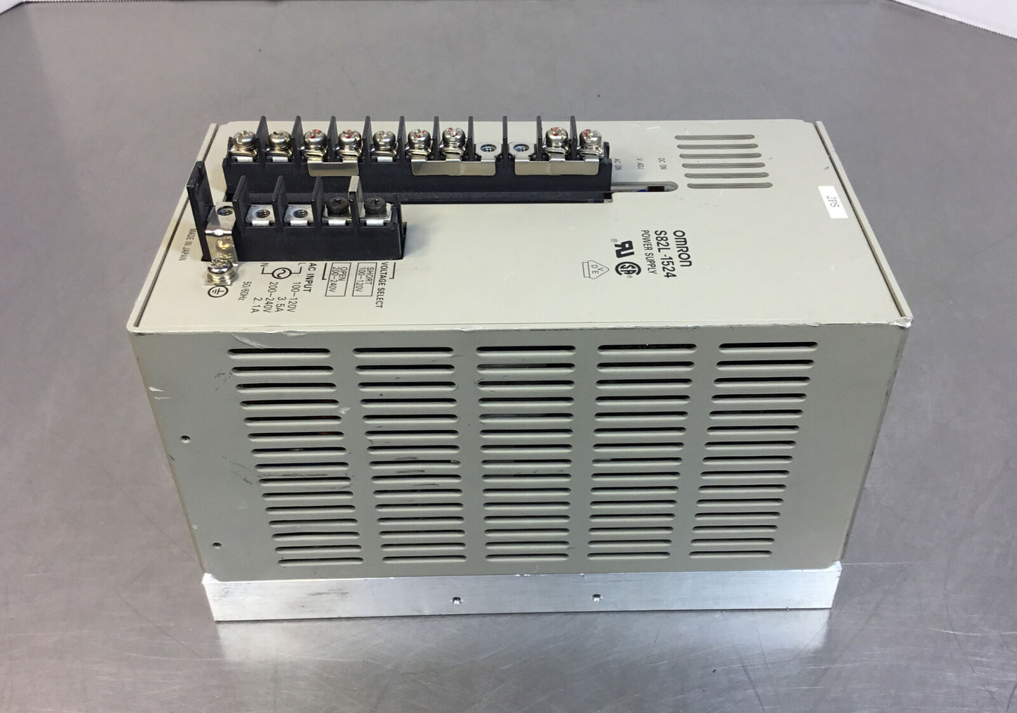 Omron Power Supply S82L-1524   100-120/200-240 VAC 24 VDC   4B