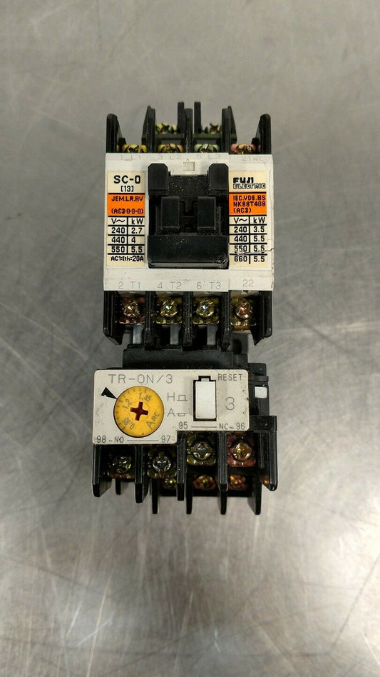 FUJI SC-0Y Contactor w/TR-ON/3 Module                                      4E-13