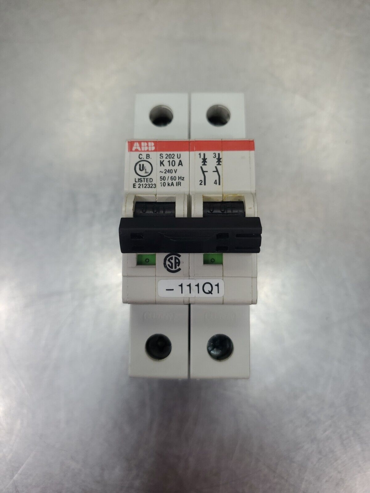 ABB S202 U K 10A 240V 2Pole Circuit Breaker.                                4C-1