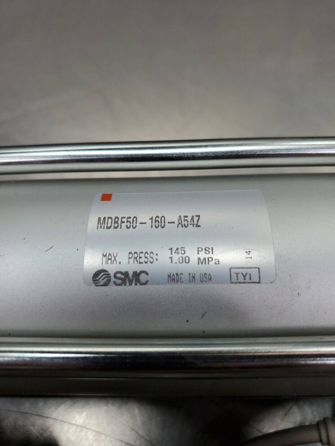 SMC MDBF50-160-A54Z Pneumatic Cylinder w/2-SMC D-A54 Reed Switches.        6B-13