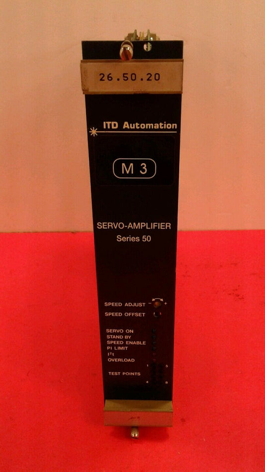 ITD AUTOMATION M3 POWER SUPPLY & SERVO AMPLIFIER SER 50   26.50.20.    4C