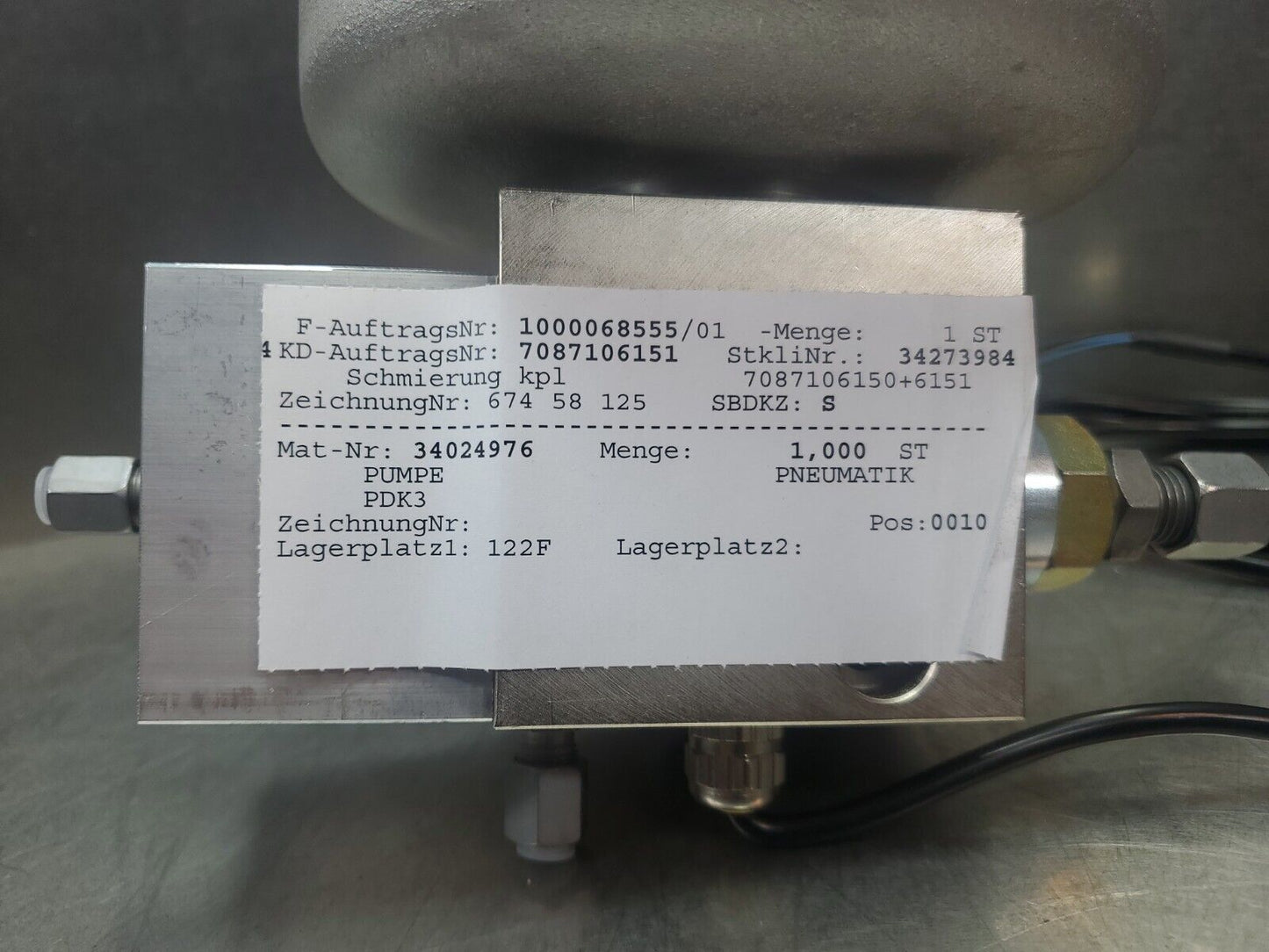 FESTO/REBS PDK-3/N1/1,5ccm (34024976) Pneumatic Pressure Cylinder.            6D