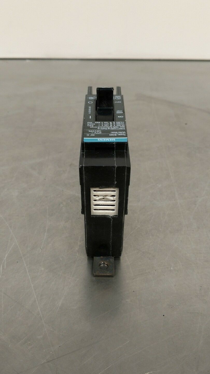 SIEMENS (BQD120) 20A Single Pole 277VAC 250VDC Bolt-On Circuit Breaker 4D