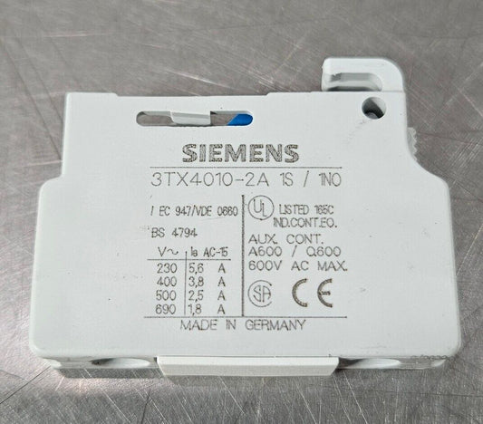 Siemens 3TX4010-2A Auxiliary Contact Block - Lot of 6.                  Loc 4E-9