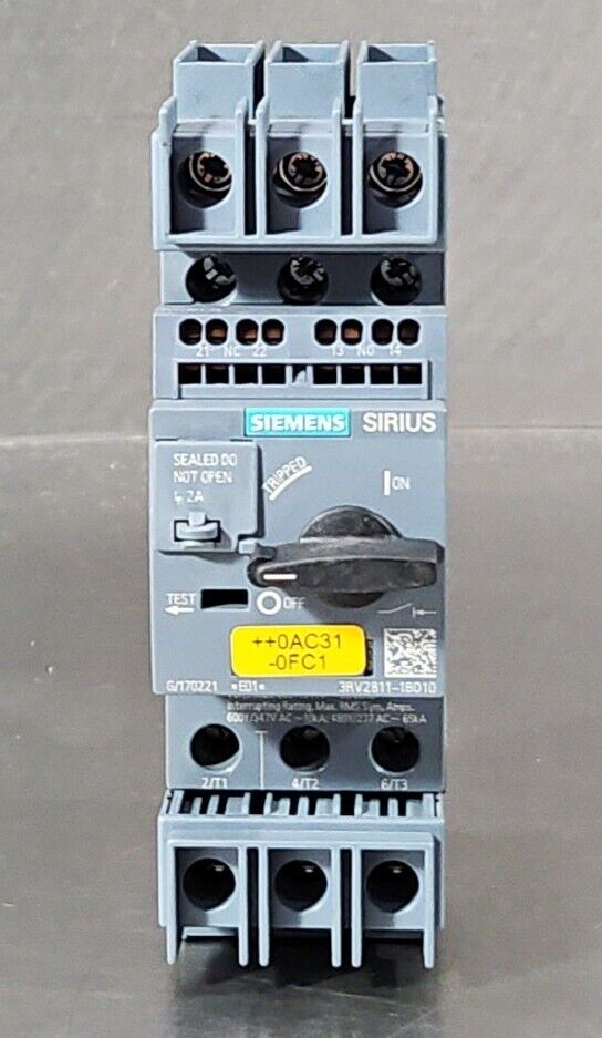 Siemens 3RV2811-1BD10 Circuit Breaker.                                  4E-21