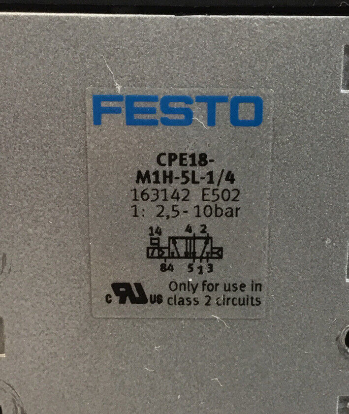 FESTO  CPE18-M1H-5L-1/4  163142 SOLENOID VALVE PNEUMATICS      6B