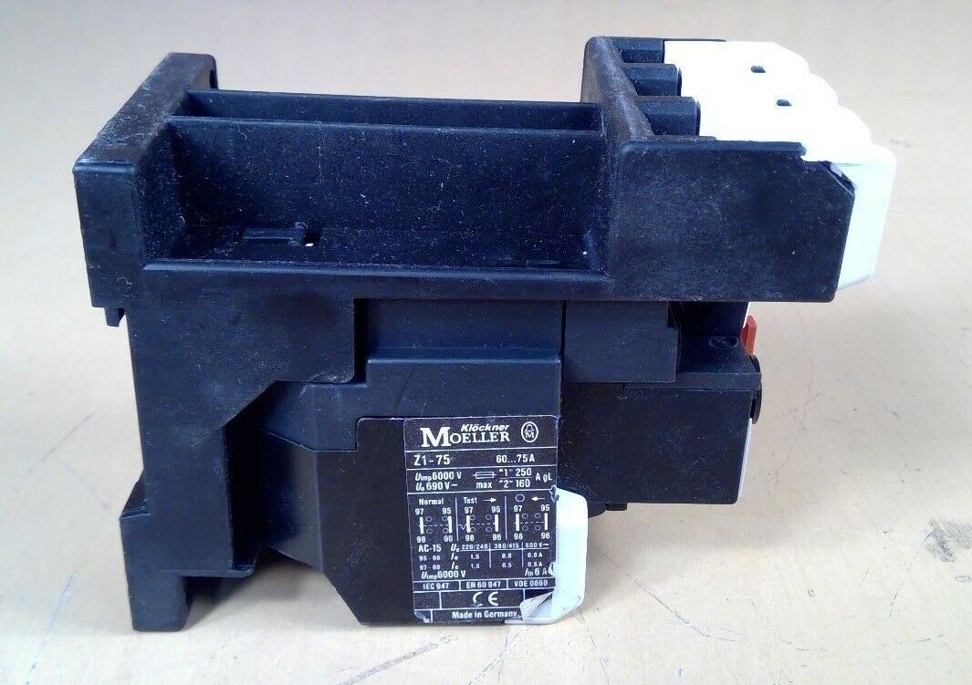 Klockner Moeller Z1-75 OVERLOAD RELAY 60-75A                              3D-5