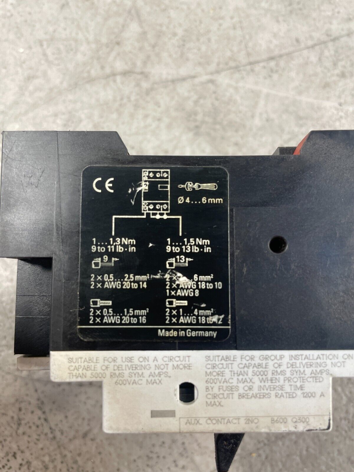 Siemens 3VU1300-2MD00  0.24-0.4AMP 3 Pole 380 V Circuit Breaker @2D