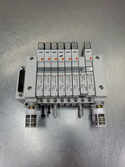 SMC VQ1101N-51/VVQ1000-10A-1  8-Station Pneumatic Manifold.                6D-19