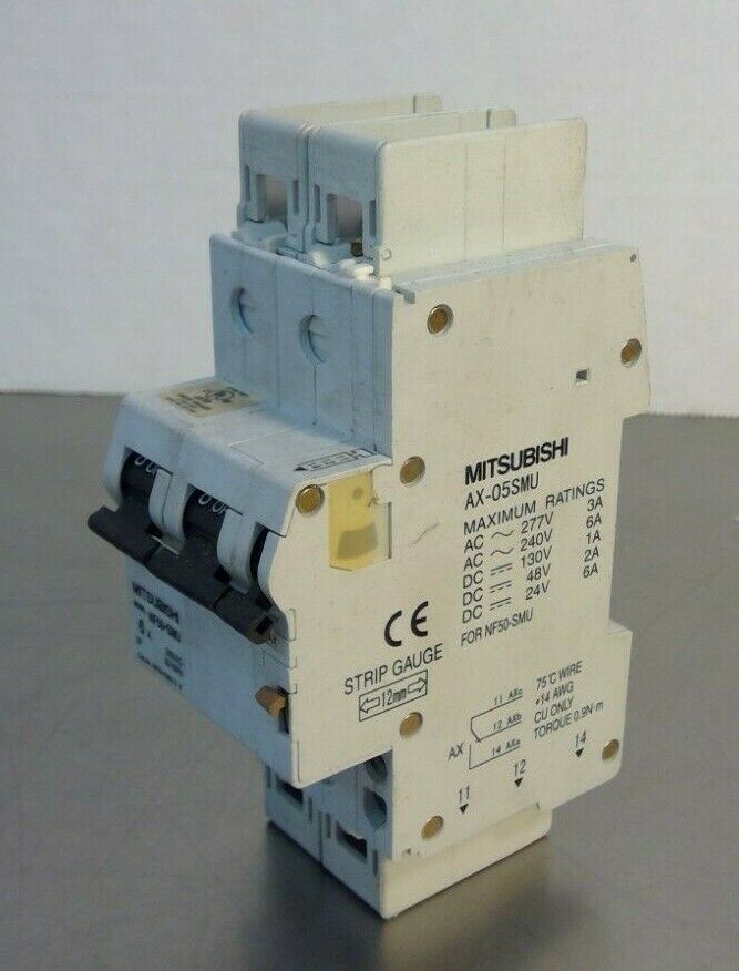 Mitsubishi Electric -  NF50-SMU 2 6 - 2P 6A No-Fuse Breaker - AX-05SMU        4D