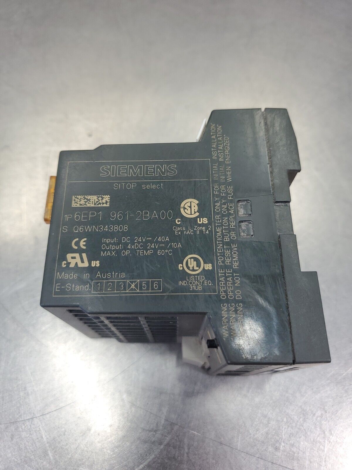 Siemens 1P 6EP1 961-2BA00 SITOP Fuse Module.                               3D-27