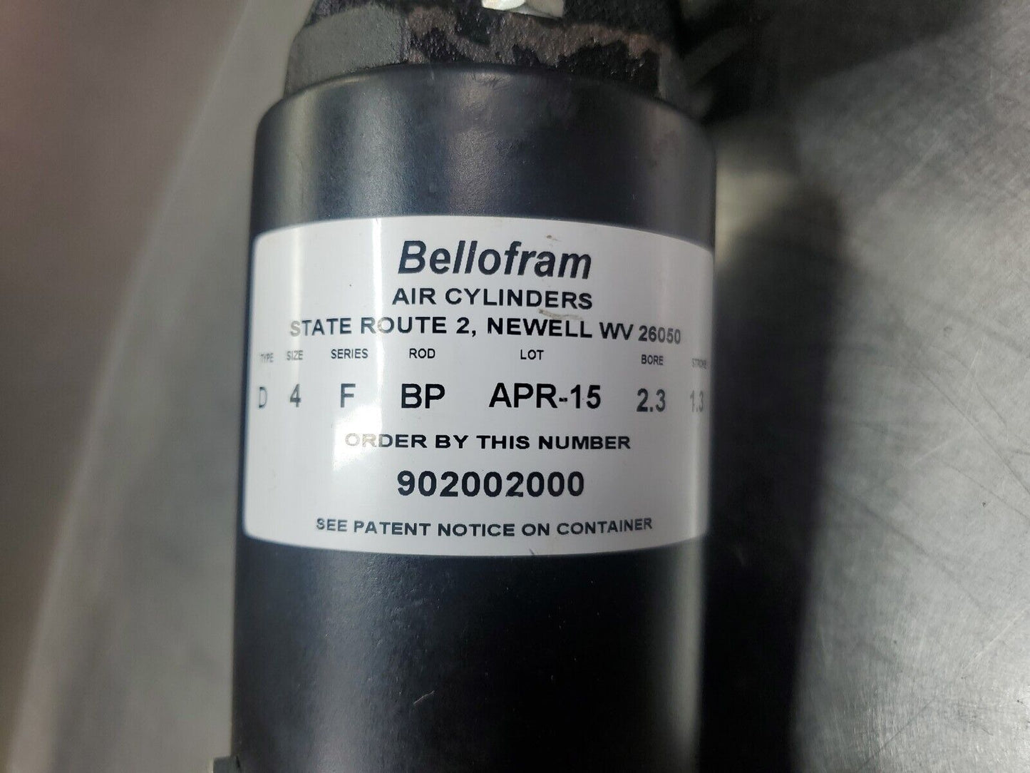 Bellofram D4FAPR-152.31.3 Air Cylinder (Order#-90200200)                      6E