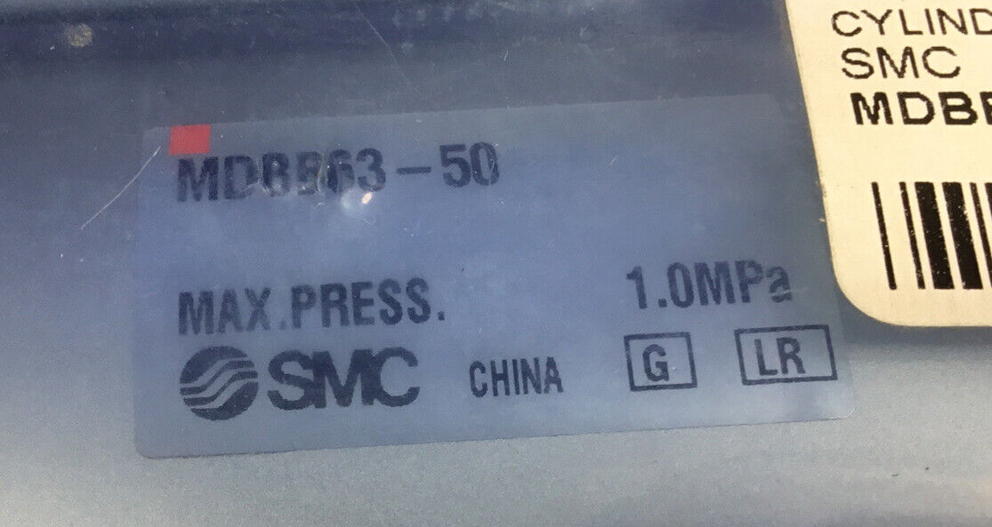 SMC  MDBB63-50  Pneumatic Cylinder Max. Press. 1.0MPa         6E-19