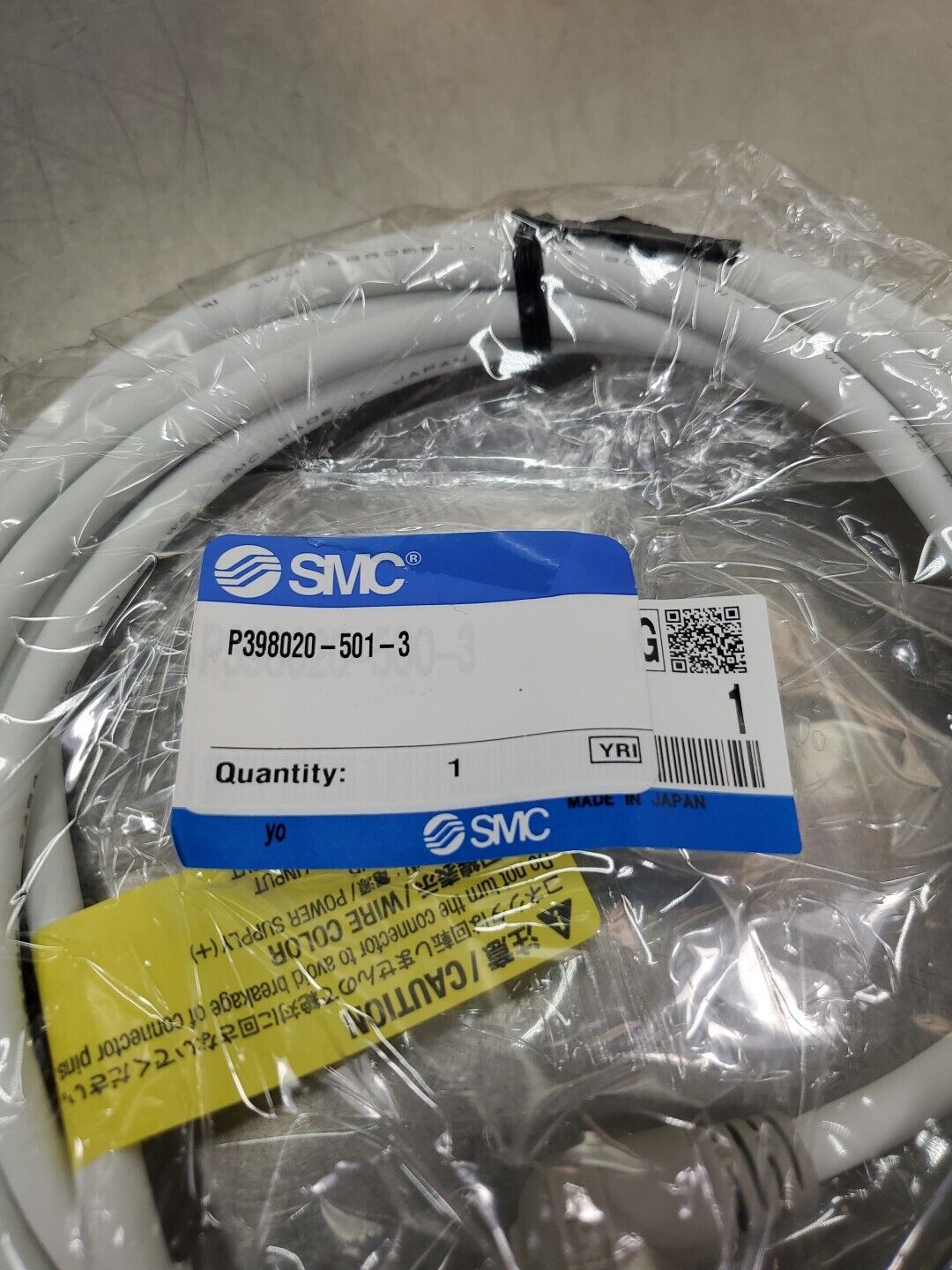 SMC P398020-501-3 PNEUMATIC REGULATOR POWER/SIGNAL CABLE, RIGHT ANGLE.      6E-2